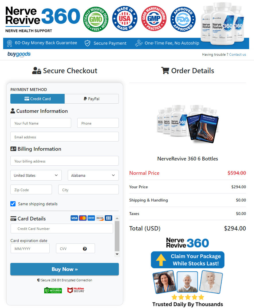 NerveRevive 360 Order Page